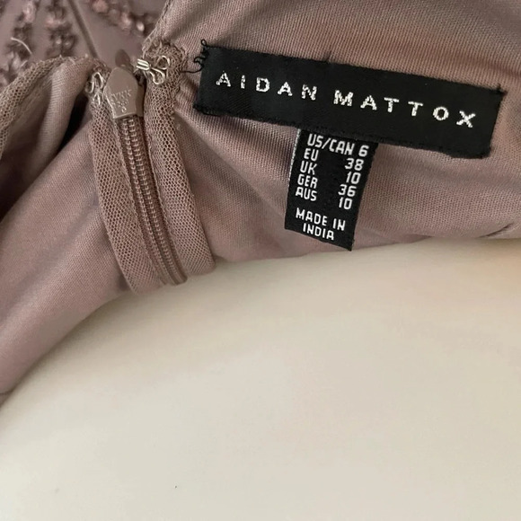 Aidan Mattox sequin gown wedding formal prom homecoming cocktail party girly - Picture 2 of 7